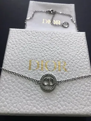 Restored Silver Plated Dior CD Necklace • £90