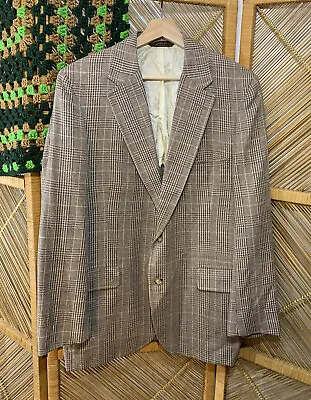 Lands End Vintage Suit Jacket Wool Plaid 42R • $40