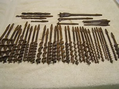 44 Vintage Auger Bits For Brace W/ Several Brands 1 Countersink 2 Expandable • $35