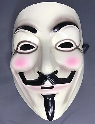 Vintage V For Vendetta Mask Guy Fawkes  Anonymous Halloween Plastic Masks • $33.60