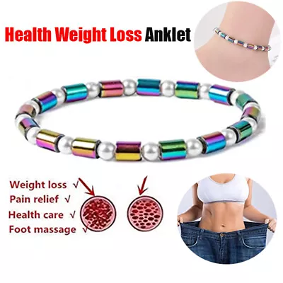 Magnetic Healing Therapy Arthritis Anklet Bracelet Hematite Stone Weight Loss • $3.52