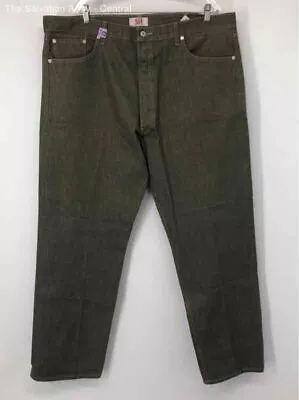 Levi's Mens Green Cotton Dark Wash Coin Pocket Denim Straight Jeans Size 42 • $13.28