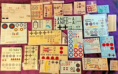 £5.99 • Buy DECALS ONLY For Model Aircraft Kits 1:32 1:72 Multi Listings *COMPLETE & UNUSED*