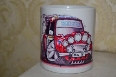 Koolart Mini  Rally Car 11oz White Ceramic Mug Printed • £10