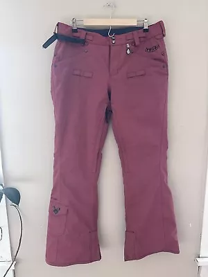 Volcom Nimbus Womens Snowboard Ski Patron Pants Size Large Red Outdoors 15000mm • $39.99