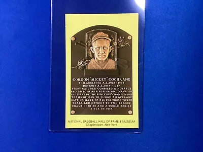 Baseball Hall Of Fame Plaque Postcard Mickey Cochrane • $2.99