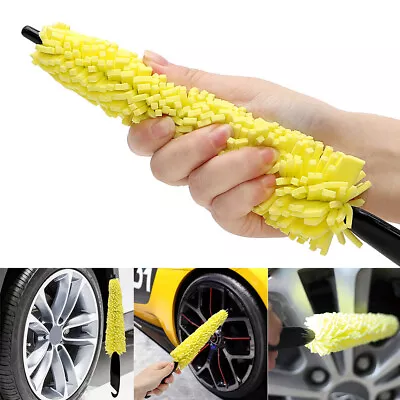 Wash Cleaner Tire Rim Scrub Brush Car Vehicle Wheel Hub Brush Cleaning Tool • $11.59