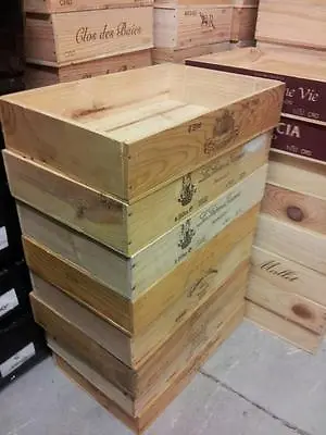 £13.95 • Buy Flat Half Size Genuine French Wooden Wine Crate Box - Hamper Storage Tray Seed