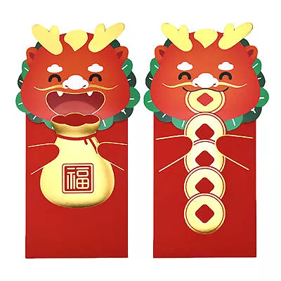 6pcs Red Envelope Dragon Year Lucky Money Bag Chinese New Year Red Packet • $9.45