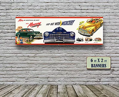 1946 Mercury Dealer Garage Banner Hot Rod Flathead Passenger Car Coupe Ford • $64.99