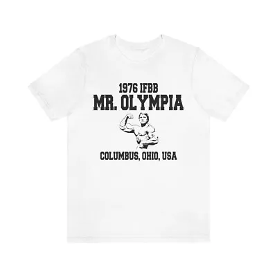 Mr. Olympia T-Shirt 1976 Bodybuilding Contest Arnold Classic Vintage Tee Shirt • $26.83