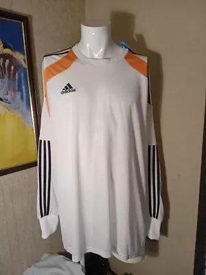 Adidas Climalite White Padded Elbow Goalkeeper Long Sleeve Shirt Top Size 2XL  • £20