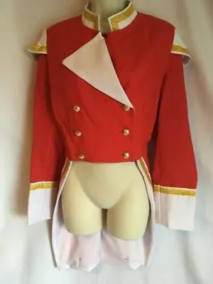 New Red With White Tin Soldier Officer Military Jacket Tail Coat Fast Shipping • $227.22