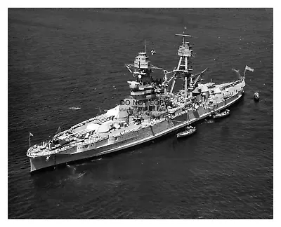 Uss Arizona Bb-39 Navy Battleship At Sea 8x10 B&w Photo • $8.49