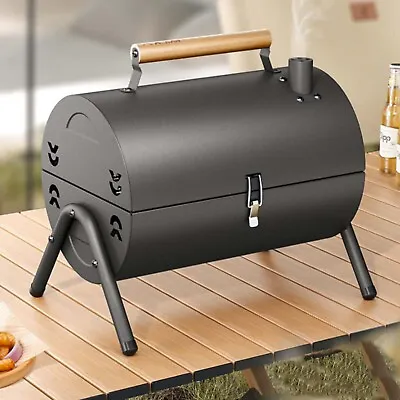 Outdoor BBQ Grill Charcoal Barbecue Pit Patio Backyard Meat Cooker Smoker • $35.69