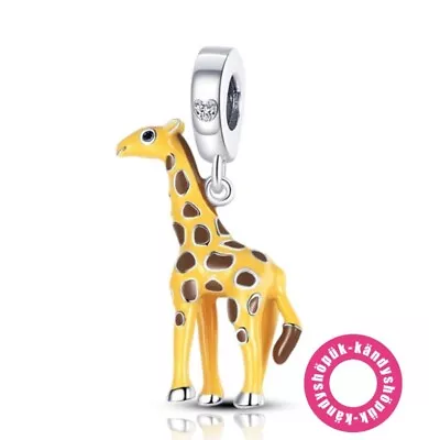 Spot Giraffe Dangle Charm Bead For Bracelet S925 Sterling Silver • £10.99