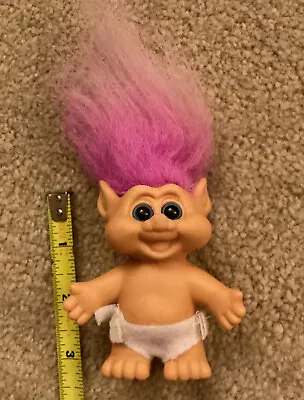 Toy Doll Figure Troll 4” - Baby Elf Face & Ears- Purple Hair • $4.99