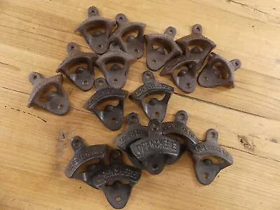 17 Rustic Open Here Cast Iron Wall Mounted Bottle Openers Beer Pop 2 DIFF COLORS • $18.99