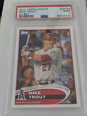 2012 Topps Update Mike Trout #US144 AT BAT PSA 9 MINT • $0.99