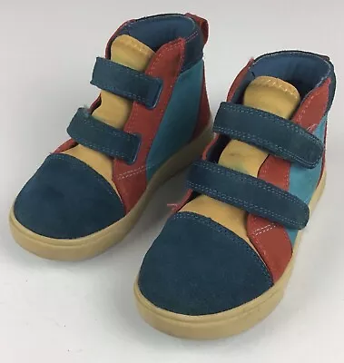 UGG Rennon II Mash Up Hi-Top Sneakers Blue Multicolor Suede Kids US 9 • $27