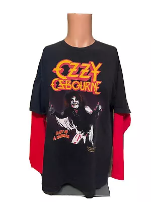 Vintage Ozzy Osbourne Shirt Diary Of A Madman Limited Edition Reprint Black XL • $75