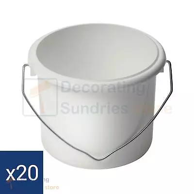 20 X 2.5ltr Plastic Paint Kettles With Handles | Paint Pots Buckets • £30.36