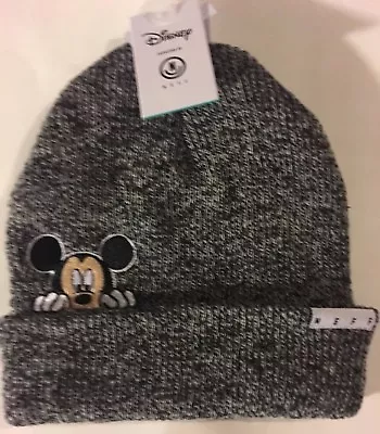 NEW 2023 Mickey Mouse Peek A Boo Neff Disney Winter Ski Snow Beanie Grey • £39.08