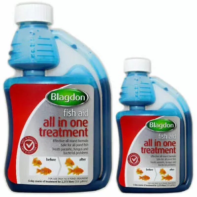 £10.45 • Buy Blagdon All In One Fish Aid Koi Pond Disease Treatment Parasites Fungus Bacteria