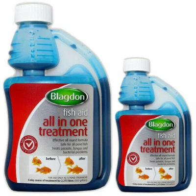 £10.45 • Buy Blagdon All In One Fish Aid Koi Pond Disease Treatment Parasites Fungus Bacteria