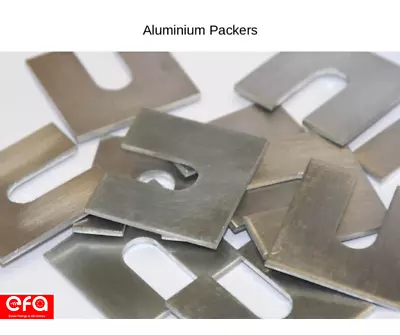 ALUMINIUM PACKERS HORSESHOE U SHIMS METAL SPACERS 50mm X 50mm - Sizes 1235mm • £5.99