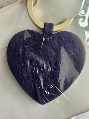 Radley Leather Keyring / Bag Charm  - My Radley Heart In Purple • £12.99
