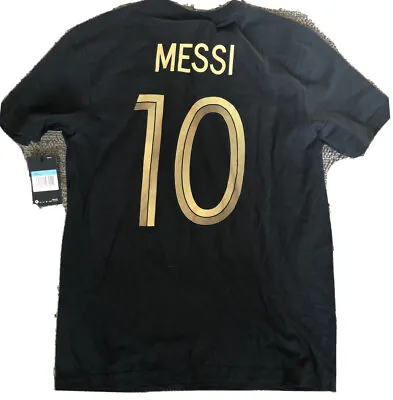 $29.99 • Buy Nike FC Barcelona Messi Soccer Cotton Black T-Shirt Men's Size Medi DC3310-010