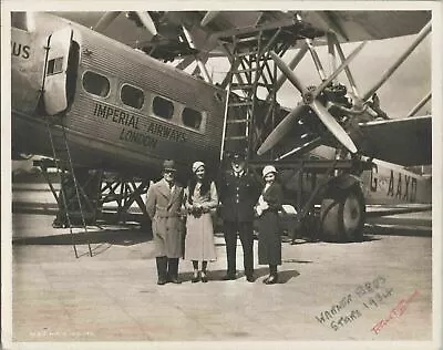 Imperial Airways Hp.45 Horatius 1934 Warner Bros Stars Original Photo Ial • £59.95