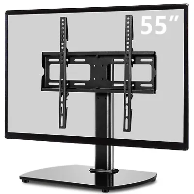 $34.98 • Buy Universal Table Top TV Stand W/ Swivel Mount For Most 29-55  Height Adjustable