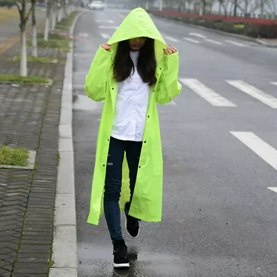 Lady Durable Poncho Hooded Long Jacket Raincoats Outdoor Travel Rainwear Fashion • $69.99