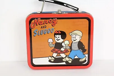 Vintage 90's  NANCY AND SLUGGO Comic Strip Collectable Mini Tin Lunch Box • $12.99