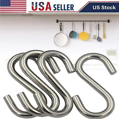 Stainless Steel S-shaped Hammock Hook Solid Multifunctional S-hooks For Hanging • $8.99