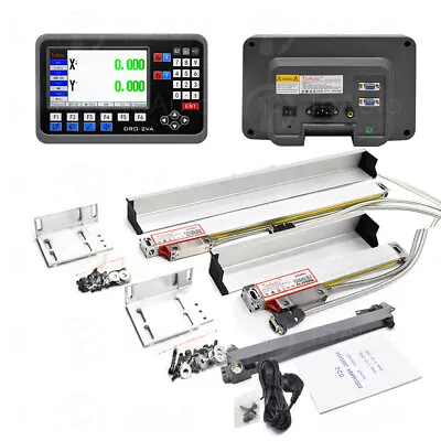 2 Axis LCD DRO Digital Readout 10  40'' TTL Linear Glass Scale For Mill Lathe  • $220.79