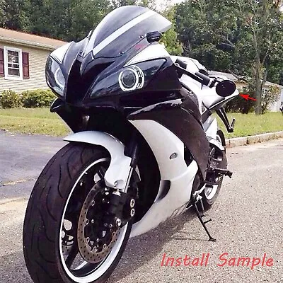 Rear View Side Mirrors Round Bar End Motorcycle Mirrors For Yamaha YZF R6 R3 R1 • $17.12