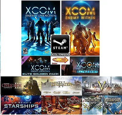 XCOM Enemy Unknown Complete Civilization III IV V 3 4 5 Pirates Starships RRP£86 • £19.99