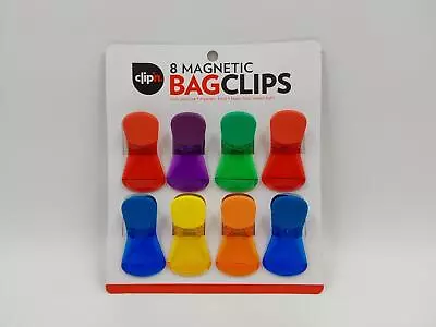 Clipn' 8 Magnetic Bag Clips Muli-purpose/ Magnetic Back Single Package • $9.99