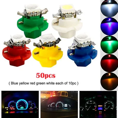 50 X T5 B8.4D 5050 Car Indicator Gauge Cluster Dashboard Light Bulbs Accessories • $20.77