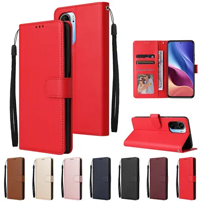 Slim Wallet Leather Flip Case Cover For Xiaomi Poco M5 Mi 12 Lite Redmi 10A 10C • $12.14