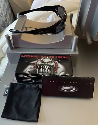 $270 • Buy Oakley Monster Dog Sunglasses Black / Black 12-804. Exceptional Condition.