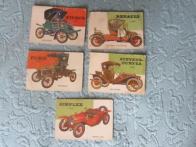 5-WORLD ON WHEELS T.C.G. Trading Cards #'s 29327380&125 - Printed USA 1950's • $17.49