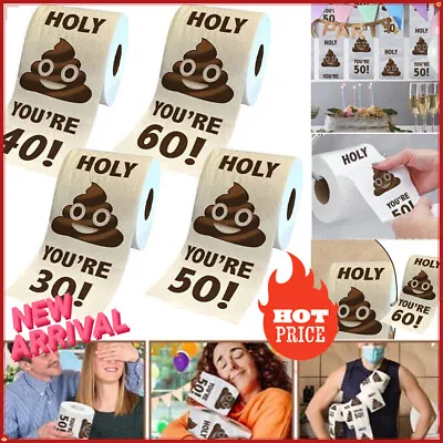 Funny Toilet Paper Roll Birthday Decoration 30th-80th Gifts For Women Men Gift • £5.63