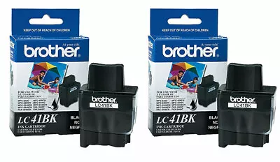 2PK Genuine Brother LC41 Black For MFC-3240C MFC-3340CN MFC-5440CN MFC-5840CN • $6.99