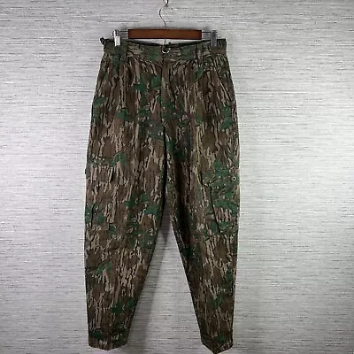 VINTAGE Camo Pants Mens Medium Cargo Mossy Oak Greenleaf 80s Made In USA Hunting • $68.88