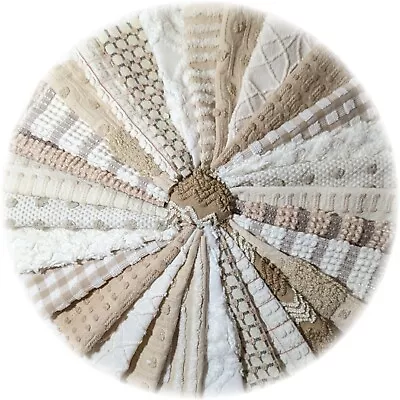 Vintage Chenille Bedspread Quilt Fabric Square Block Kit 30 6 In Totally Taupe • $41.99