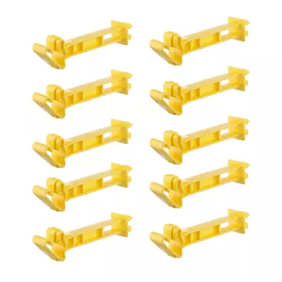 Electric Fence Insulators Snap-On T-Post 5 Inch Extender Insulator(10Pcs) Yello • $15.93